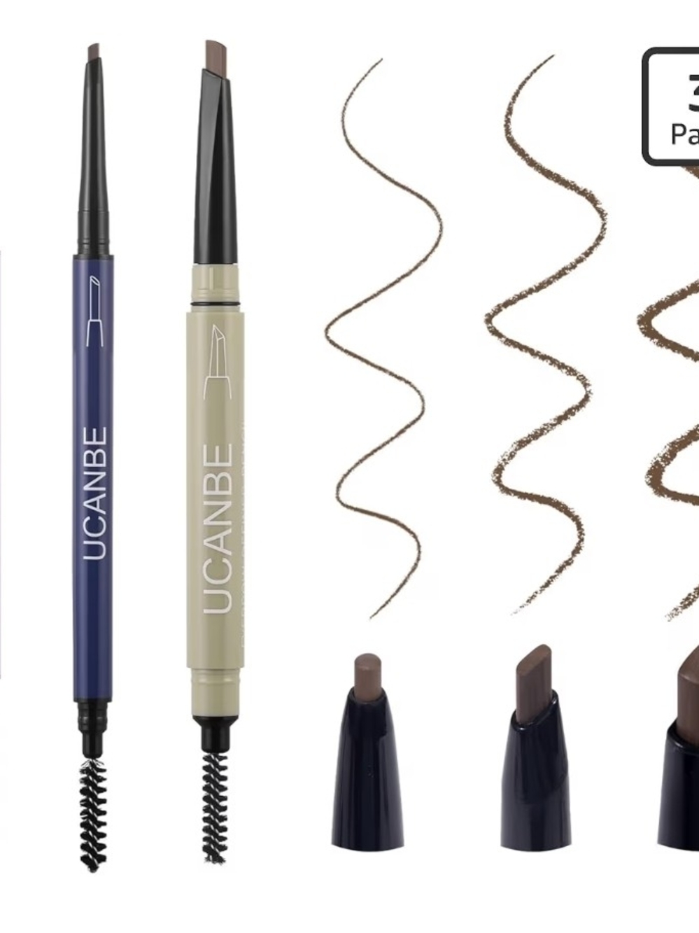 Brown Retractable Brow Pencil with Spoolie